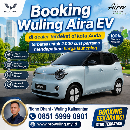 Booking Wuling Air EV di Banjarmasin